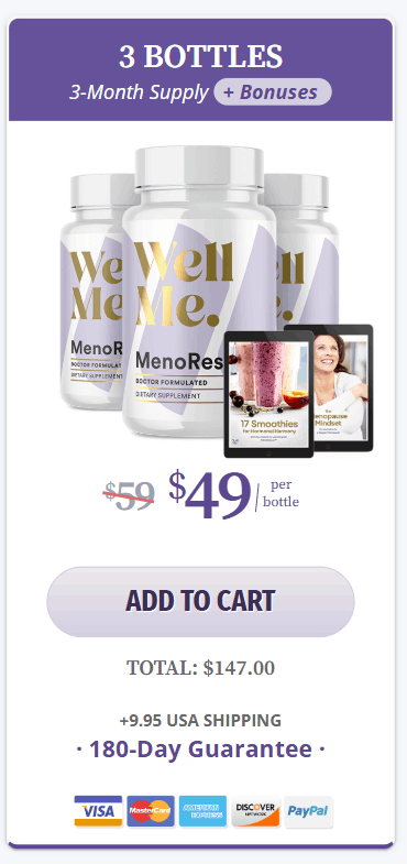 MenoRescue  3 bottle